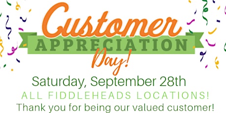 Customer Appreciation Day with Fiddleheads Health and Nutrition primary image