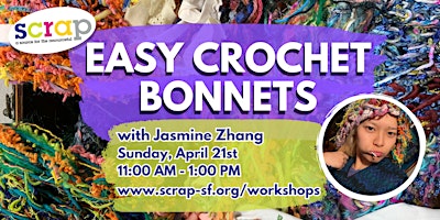 Imagem principal do evento Easy Crochet Bonnets with Jasmine Zhang