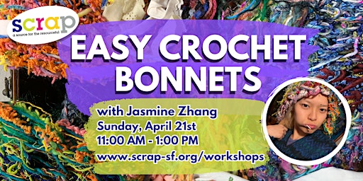 Imagem principal do evento Easy Crochet Bonnets with Jasmine Zhang