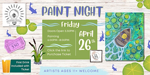 Imagem principal do evento April  Paints and Pints at Problem Solved Brewing Co.