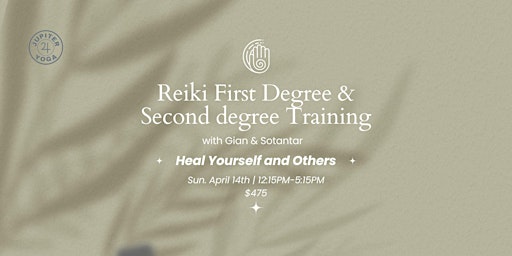 Imagen principal de Reiki First and Second Degree Training