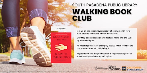 South Pasadena Public Library Walking Book Club - May meeting  primärbild