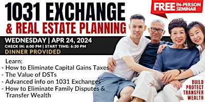 Primaire afbeelding van 1031 Exchanges & Real Estate Planning Seminar