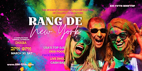 Imagem principal do evento HOLI-CON 2.0 FESTIVAL: RANG DE NEW YORK @230 Fifth Rooftop