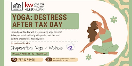 Imagen principal de Yoga: Destress After Tax Day