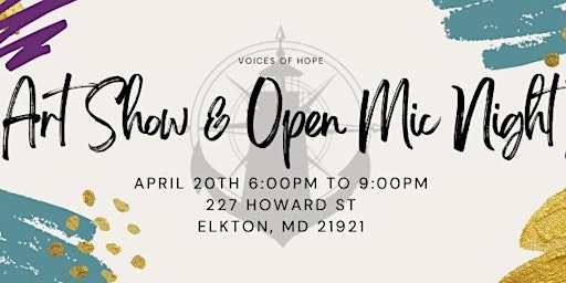 Imagem principal do evento Voices of Hope's Art Show & Open Mic Night