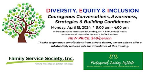 Diversity, Equity & Inclusion: Courageous Conversations, Awareness Strategies & Building Confidence primary image