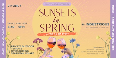 Primaire afbeelding van Sunsets in Spring : A Paint & Sip Event