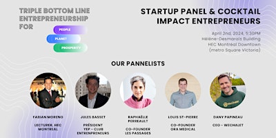 Triple Bottom-line Impact Startups: Pitch, Panel & Cocktail (bilingual) primary image