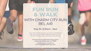 Imagem principal do evento Fun Run/Walk with Charm City Run Bel Air
