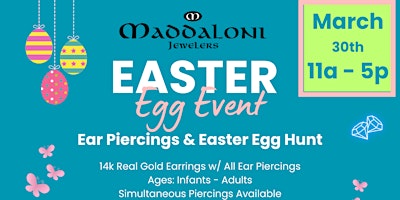 Imagem principal do evento Easter Egg Hunt + Ear Piercings + Permanent Jewelry Event