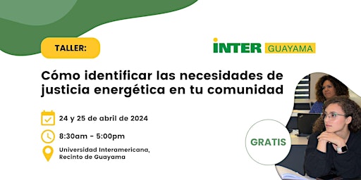 Imagem principal do evento Cómo identificar necesidades de justicia energética  - Hub Guayama