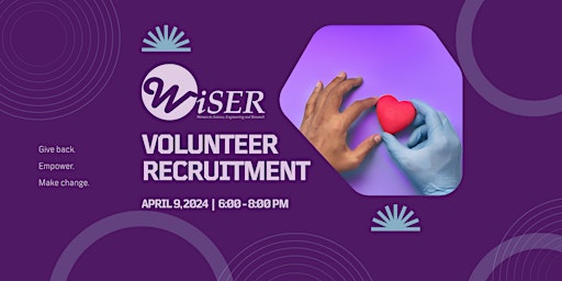 Primaire afbeelding van WiSER's Volunteer Recruitment Event