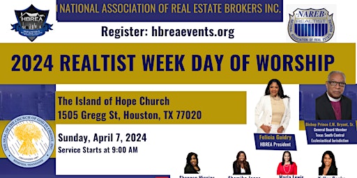 HBREA Realtist Week Day of Worship primary image