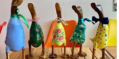 Wooden Duck Painting with Prosecco primary image