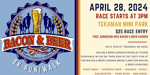 Image principale de Bacon & Beer 5K Run/Walk