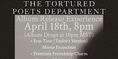 Primaire afbeelding van VIP The Tortured Poets Department: Album Release Experience