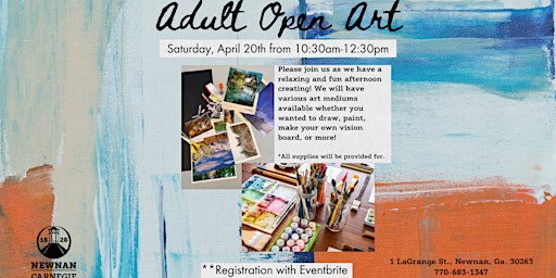 Imagem principal do evento Adult Open Art/Craft Day