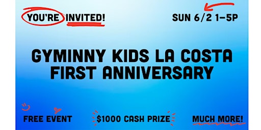 Imagem principal do evento Gyminny Kids La Costa First Anniversary