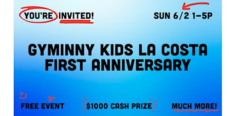 Gyminny Kids La Costa First Anniversary