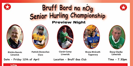 Bruff Bord na nÓg. Senior hurling championship preview night