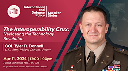 IDP Speaker Series with COL Tyler Donnell
