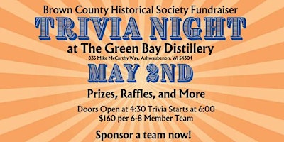 Primaire afbeelding van Brown County Historical Society Triva Fundraiser