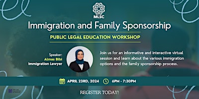 Primaire afbeelding van Immigration and Family Sponsorship Workshop