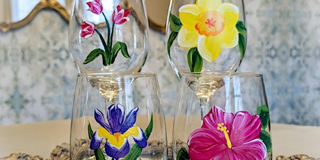 Wine Glass Paint and Sip at Mad Hatter