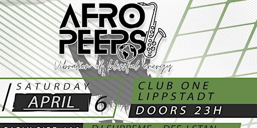 Club One Afro Peeps Ampiano Dancehall Hip Hop primary image