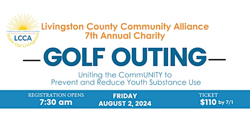 Primaire afbeelding van 7th Annual LCCA Charity Golf Outing