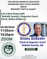 Imagen principal de Let's Dive Deep with Dekalb County's Clerk of Superior Court, Debra Berry