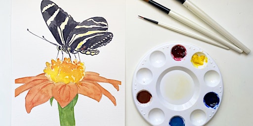 Imagem principal do evento Watercolors Made Easy: Butterfly and Flower (Salem)