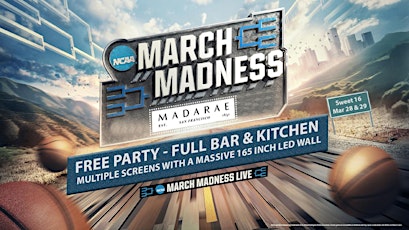 MARCH MADNESS FREE WATCH PARTIES. MASSIVE 165in MAIN SCREEN & SIDE SCREENS
