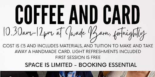 Imagem principal de Coffee and Card at Iwade Barn - First session FREE