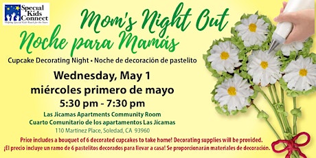 Mom's Night Out Cupcake Decorating/ Decoración de pastelitos primary image