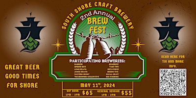 Imagem principal do evento 2nd Annual BREW FEST @ South Shore Craft Brewery