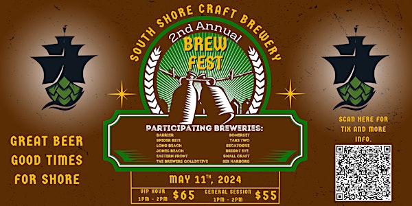 2nd Annual BREW FEST @ South Shore Craft Brewery
