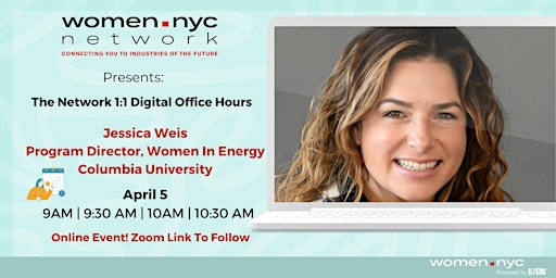 Imagen principal de Women.NYC Network | 1:1 Digital Office Hours with Jessica Weis