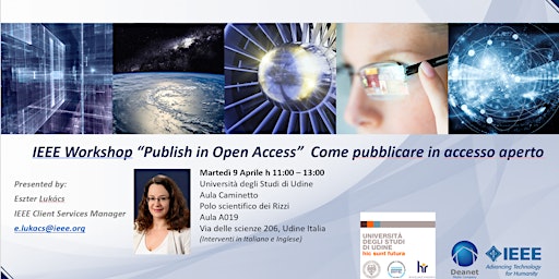 Imagem principal do evento IEEE Workshop “Pubblicare articoli in accesso aperto" Università Udine