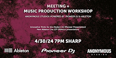 Space Taco x Anonymous Studios - Workshop Powered by Pioneer DJ &  Ableton primary image