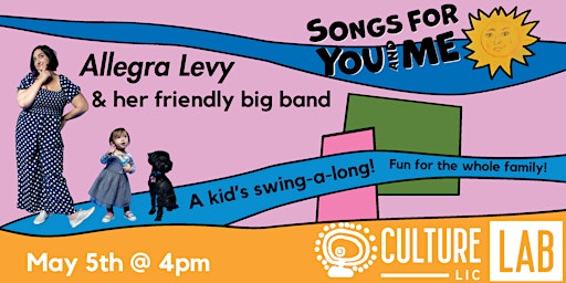Primaire afbeelding van A Jazzy Kids' Swing-a-Long w/ Allegra Levy & her Friendly All-Star Big Band