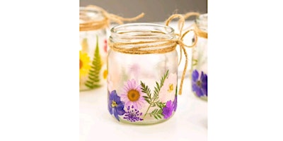 Primaire afbeelding van Mother's Day! La Palmera, Everett - Cocoa and Canvas- Floral Decoupage Jars