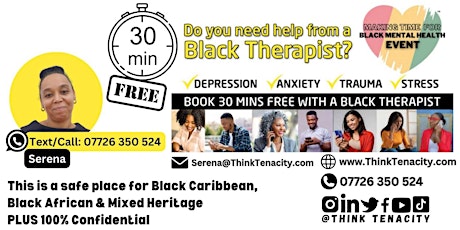 Book a free 30 minutes with a Black Therapist primary image