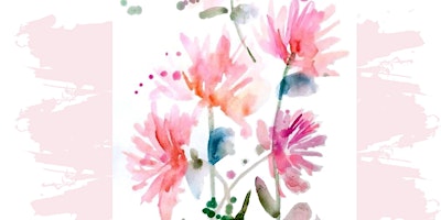 Imagem principal do evento Floral Watercolor Adults Painting  Class Perfect Gift for Mother's Day