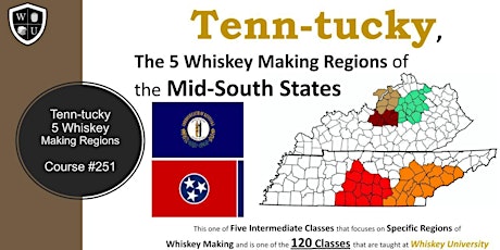 Tenn-tucky; the 5 Whiskey Making Regions BYOB  (Course #251)