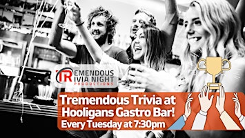 Imagem principal de Barrie Tuesday Night Trivia at Hooligans Gastro Bar!