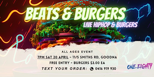 Imagem principal de Beats & Burgers: Live Hip-Hop & Burgers