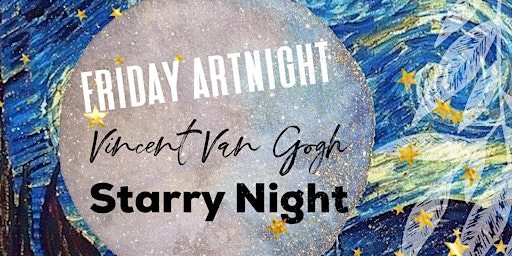 Starry Night: Hommage to Van Gogh - Acrylic Painting: PIZZA + PROSECCO: NOV primary image