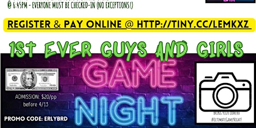 Imagem principal do evento GUYS & GIRLS - Ultimate Game Night